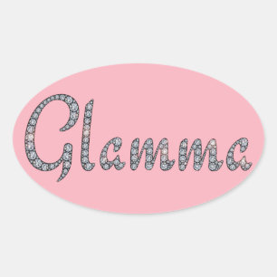 Glamma-Sticker Ovaler Aufkleber