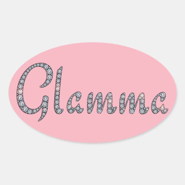 Glamma-Sticker Ovaler Aufkleber (Vorderseite)