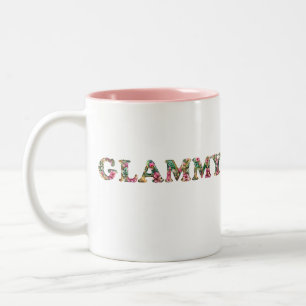 Glammy Floral Oma Niedlich Mütter Tag Zweifarbige Tasse