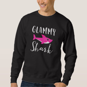 Glammy Shark Grandma Großmutter Pink Shark Graphi Sweatshirt