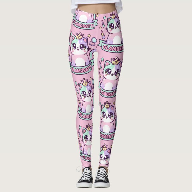 Glamoratti Katze Leggings (Vorderseite)