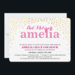 GLAMOROUS BAT MITZVAH rustikaler Goldkonfetti pink Einladung<br><div class="desc">HINWEIS - der glänzende Goldeffekt ist ein gedrucktes BildEine niedliche Konfetti, Polka Dot Design mit Goldfolie suchen Sie nach den BAT MITZVAH INVITATIONS Ihres Kindes. Wow Ihre Freunde und Familie mit dieser kleinen Zahl .D Setup als Vorlage ist es einfach für Sie, Ihre eigenen Daten hinzufügen, Ihr Foto hinzufügen oder...</div>