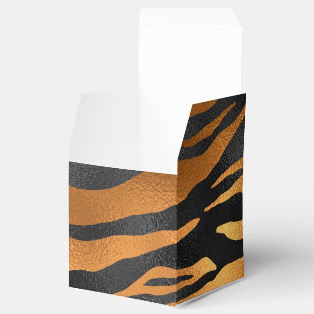 Glamorous Black Brown Tiger Geschenkschachtel (Geöffnet)