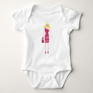 GLAMOROUS BLONDE DOLL BABY STRAMPLER