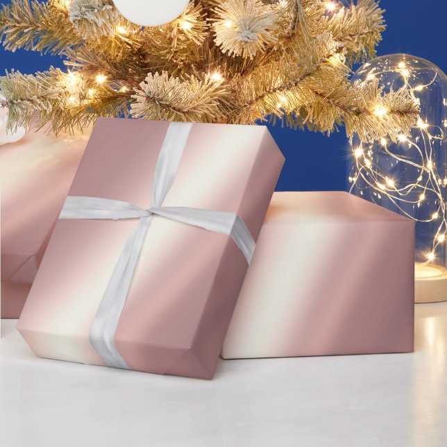 Glamorous Elegant Template Rose Gold Gift Geschenkpapier (Feiertage)
