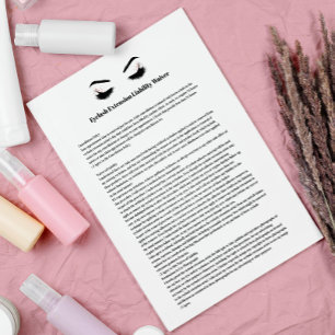 Glamorous EYELASH EXTENSION CONSENT FORM Flyer