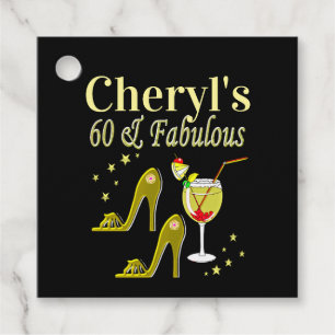 GLAMOROUS GOLD 60. GEBURTSTAG GESCHENKANHÄNGER