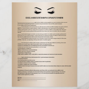 Glamorous Gold WIMPERNVERLÄNGERUNG EINVERSTÄNDNISF Flyer