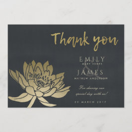 GLAMOROUS PALE GOLD BLACK LOTUS FLORAL DANKE