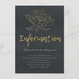 GLAMOROUS PALE GOLD BLUE BLACK LOTUS INFORMATION BEGLEITKARTE