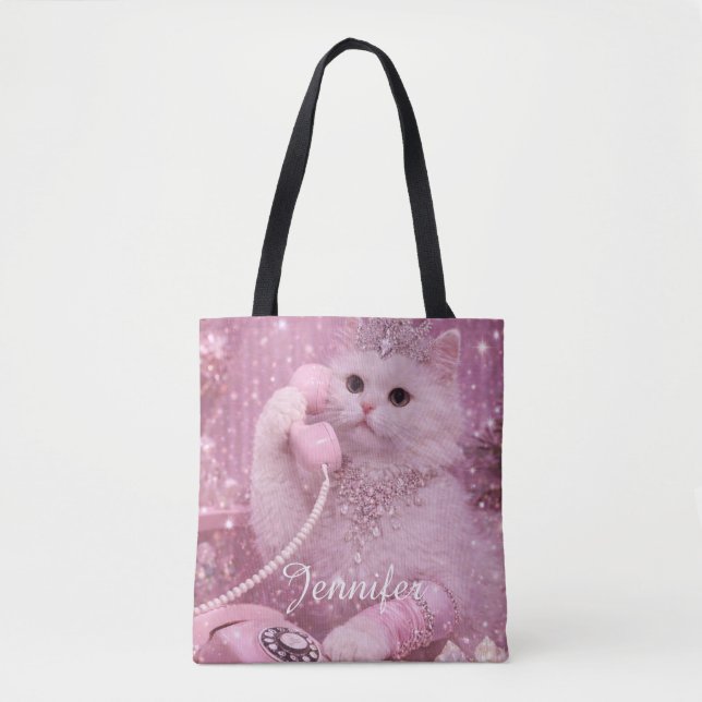 Glamorous Princess Cat Using Telephone             (Vorderseite)