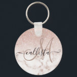 Glamorous Rose Gold White Glitter Marble Gradient Schlüsselanhänger<br><div class="desc">Dieses elegante und mädchenhafte Design ist perfekt für die trendige und stilvolle Mode. Es verfügt über ein Imitat gedruckt Rose Gold funkelnd Glitzer ombre Farbverlauf auf einer Rose rosa und weiß Marmor Stein Muster Hintergrund. Es ist glamourös, elegant, luxuriös, modern und elegant. ***WICHTIGE HINWEIS FÜR DESIGN: Für individuelle Designanfragen, wie...</div>