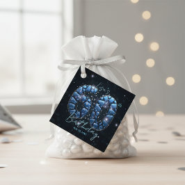 Glamorous Sapphire Blue Jewel Mosaic 60th Birthday Geschenkanhänger