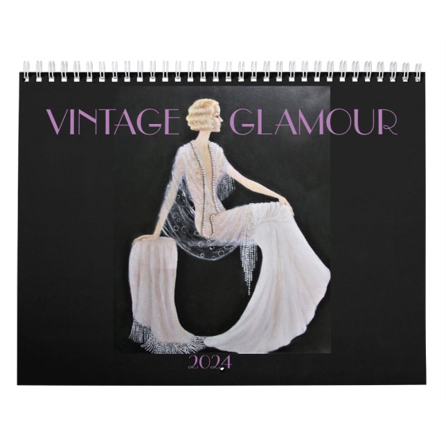 GLAMOROUS VINTAG LADIES CALENDAR, 2024 KALENDER (Titelbild)