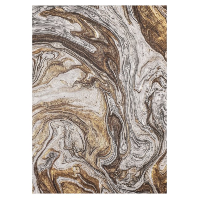 Glamour 001 flüssige Brauntöne Tischdecke (Vorderseite)