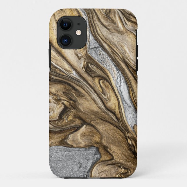 Glamour 002 flüssige Brauntöne Case-Mate iPhone Hülle (Rückseite)
