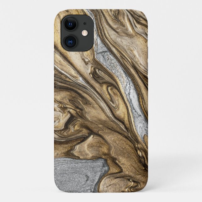 Glamour 002 flüssige Brauntöne Case-Mate iPhone Hülle (Rückseite)