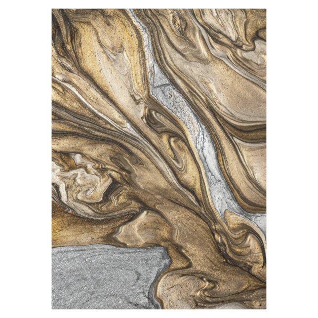 Glamour 002 flüssige Brauntöne Tischdecke (Vorderseite)