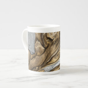 Glamour 002 flüssiges Braun Bone China Tasse