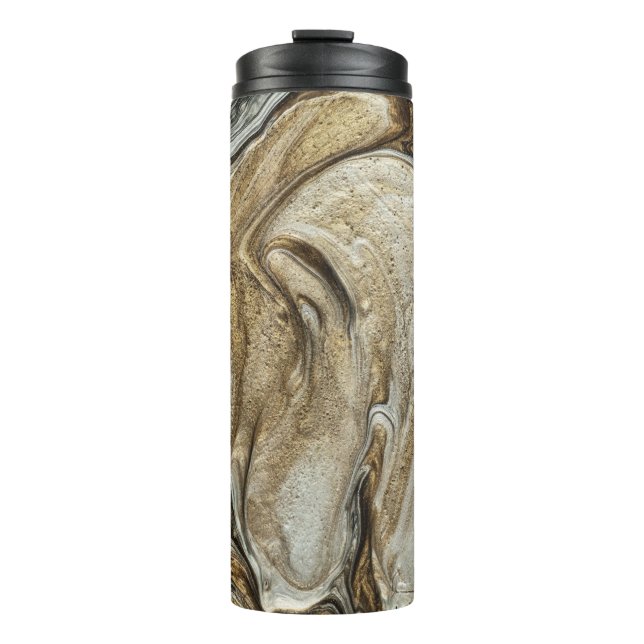 Glamour 003 flüssige Brauntöne Thermosbecher (Vorderseite)