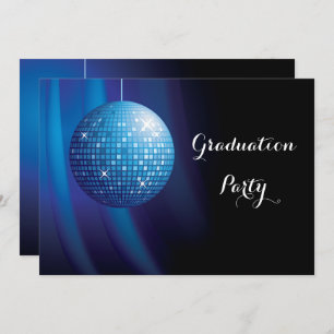 Glamour Abschluss Blue Party Diskothek Ball Einladung