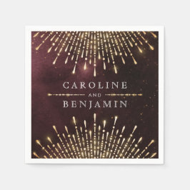 Glamour Art Deco Burgund Serviette