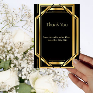 Glamour Art Deco Vintag Danke Karte