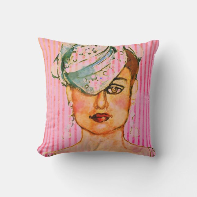 Glamour Art Paris High Fashion Model  Throw Pillow Kissen (Vorderseite)