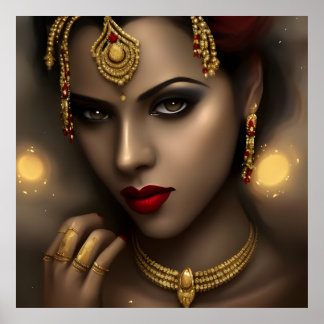 Glamour Asiatische Atemberaubende Frau Exotic Gem Poster