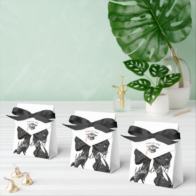 Glamour Black Gold Bow Abschluss Geschenkschachtel (Zahlreiche)