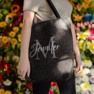 Glamour Black Grau and White Monogram