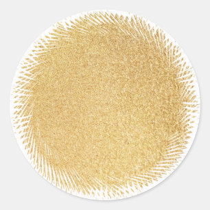 Glamour Blank Template Elegante Imitate Gold Glitz Runder Aufkleber