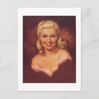 Glamour Blond Postcard Postkarte
