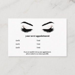 Glamour Browbar Eyelash Luxury Erinnerung Visitenkarte