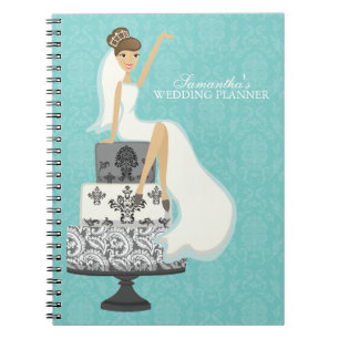 Glamour Brünett Bridge Wedding Planner Notizblock