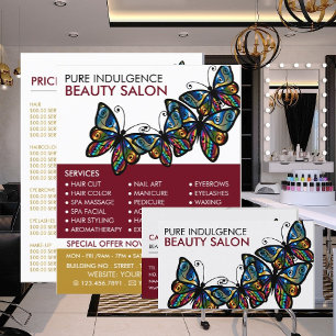 Glamour Butterflies, Beautician, Schönheitssalon Flyer