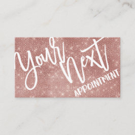 Glamour Chic Rose Gold Glitzer Sequins Moderne Terminkarte
