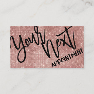 Glamour Chic Rose Gold Glitzer Sequins Moderne Terminkarte