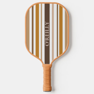 Glamour Chic Stripe Muster Modernes Monogramm Pickleball Schläger