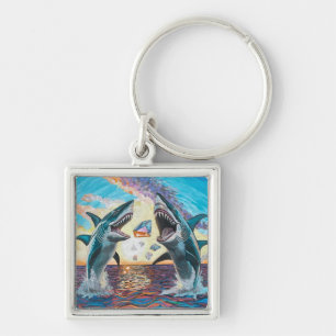 Glamour Chomp-Shark Breaching for Shiny Gems- Schlüsselanhänger