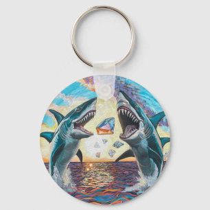 Glamour Chomp-Shark Breaching for Shiny Gems- Schlüsselanhänger