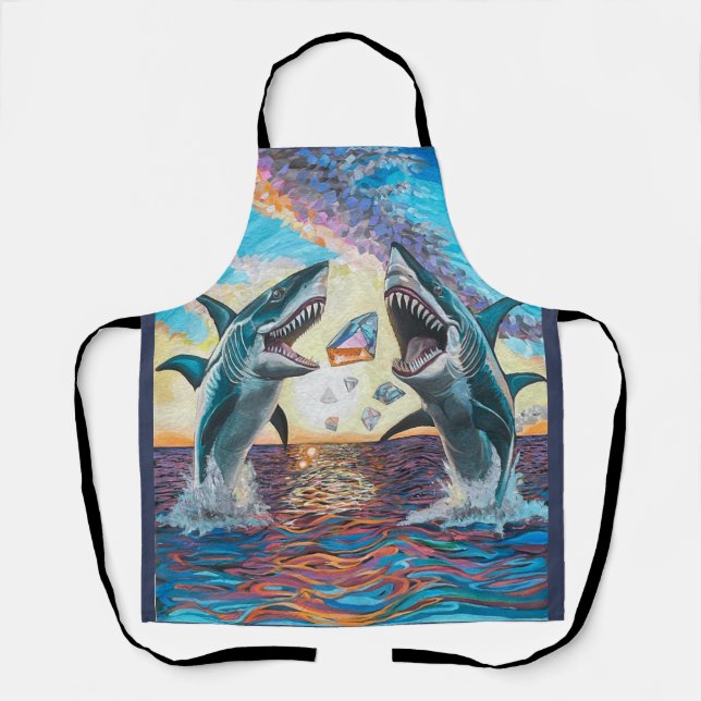 Glamour Chomp-Shark Breaching for Shiny Gems- Schürze (Vorderseite)