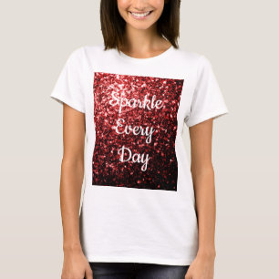 Glamour Dark Red Glitzer Sparkon jeden Tag T-Shirt