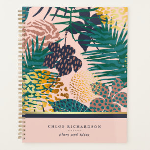 Glamour Dschungel   Tropisches Muster aus Blush un Planer