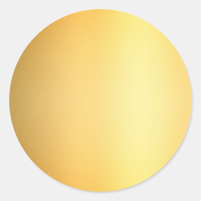 Glamour Elegante Imitate Gold Blank Template Glam Runder Aufkleber (Vorderseite)