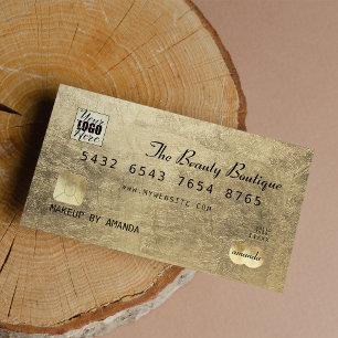 Glamour Elegantes Black Gold Luxury Kreditkartenlo Visitenkarte