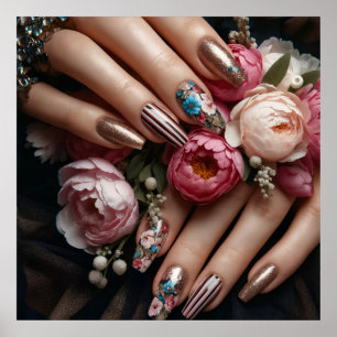 Glamour Fashion Luxus Sommer Nails Art Foto Poster