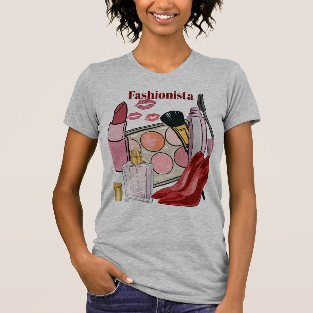 Glamour Fashion, Makeup Essentials T-shirt for her (Vorderseite)