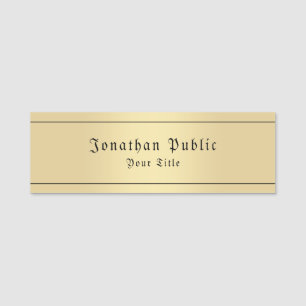 Glamour-Faux-Gold-Vintage-Look-Altstil-Text Namensschild