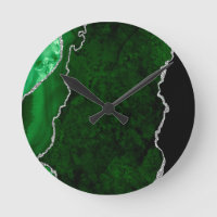 Glamour Forest Green Marmor Chic Silver Glitzer